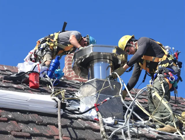 Protective chimney cap installed by Marblehead Chimney Sweep in Marblehead, MA