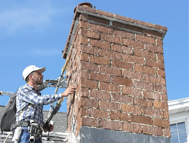 Brickwork for a chimney rebuild by Marblehead Chimney Sweep in Marblehead, MA
