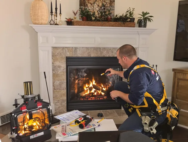 Safety-focused fireplace inspection by Marblehead Chimney Sweep in Marblehead, MA