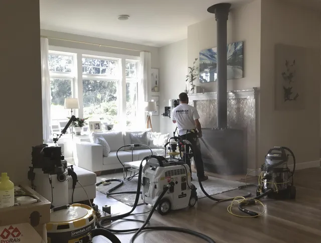 Soot removal service by Marblehead Chimney Sweep for a fireplace in Marblehead, MA